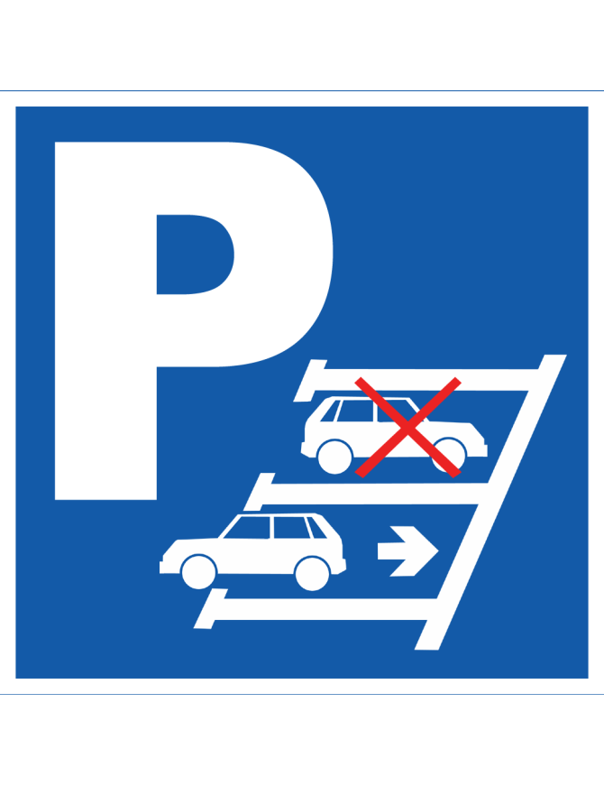 Parking se garer en marche arrière - 15x15cm - Sticker/autocollant