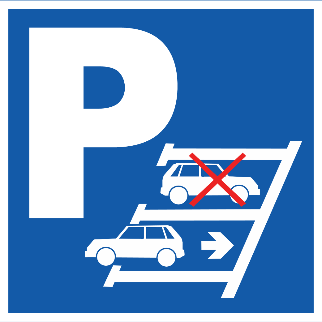 Parking se garer en marche arrière - 15x15cm - Sticker/autocollant