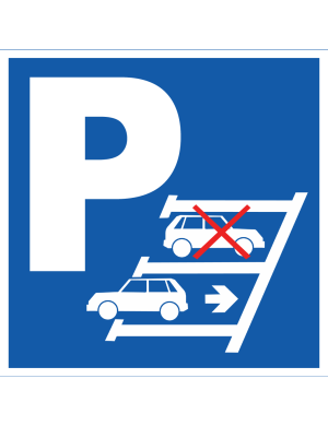 Parking se garer en marche arrière -10x10cm - Sticker/autocollant