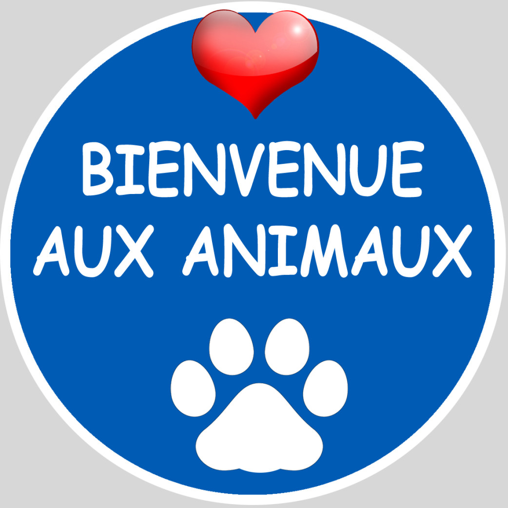 Bienvenue aux animaux - 20x20cm - Sticker/autocollant
