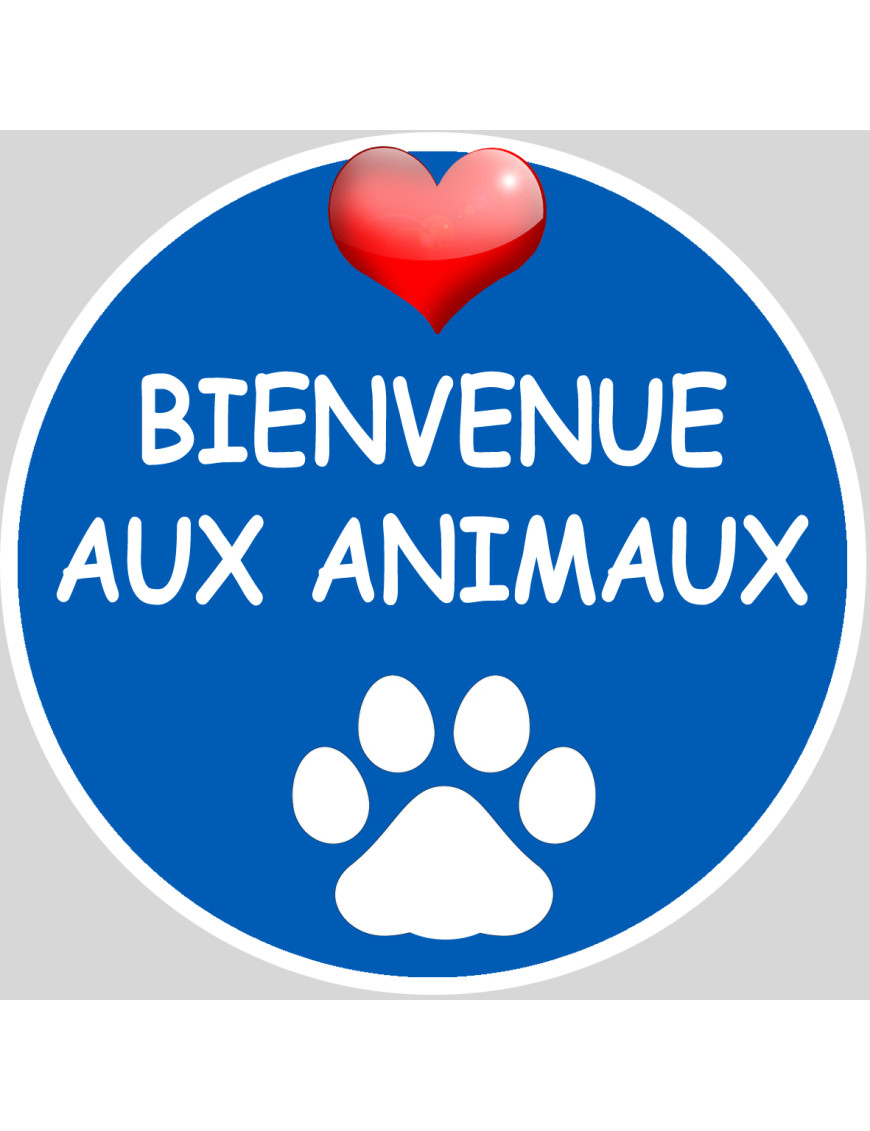 Bienvenue aux animaux - 15x15cm - Sticker/autocollant