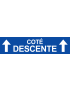 Coté descente vers haut bleu (29x7cm) - Sticker/autocollant