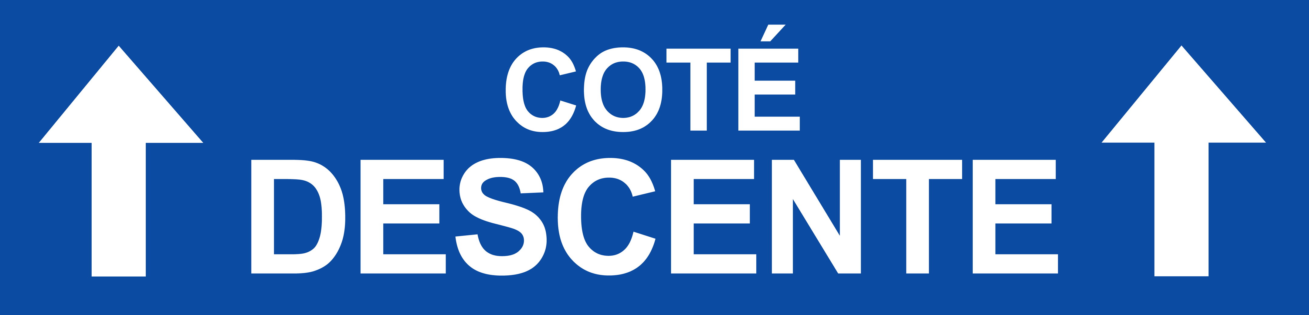 Coté descente vers haut bleu (29x7cm) - Sticker/autocollant