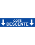 Coté descente vers bas bleu (29x7cm) - Sticker/autocollant