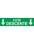 Coté descente vers bas vert (29x7cm) - Sticker/autocollant