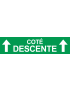 Coté descente vers haut vert (29x7cm) - Sticker/autocollant