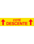 Coté descente vers haut jaune (29x7cm) - Sticker/autocollant