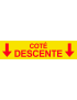 Coté descente vers bas jaune (29x7cm) - Sticker/autocollant