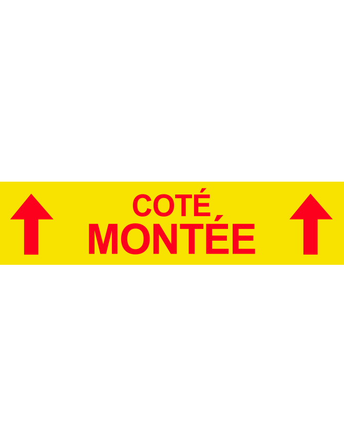 Coté montée vers haut jaune (29x7cm) - Sticker/autocollant