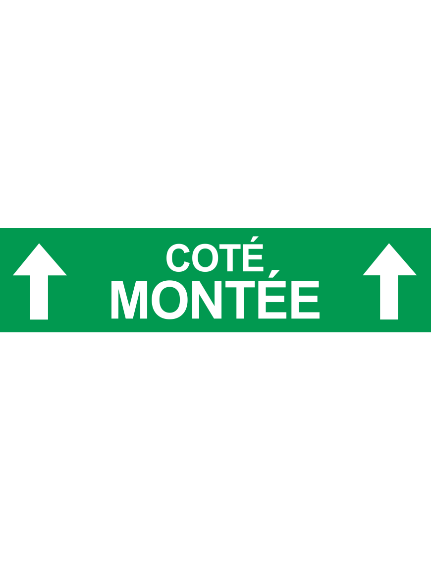 Coté montée vers haut vert (29x7cm) - Sticker/autocollant