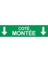 Coté montée vers bas vert (29x7cm) - Sticker/autocollant