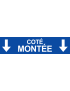 Coté montée vers bas bleu  (29x7cm) - Sticker/autocollant