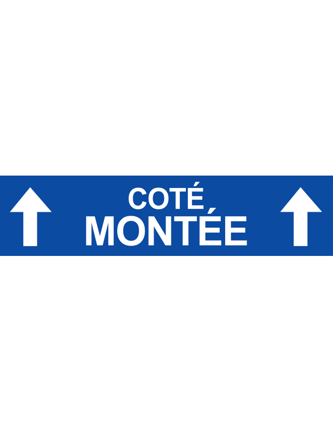 Coté montée vers haut bleu  (29x7cm) - Sticker/autocollant
