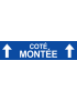 Coté montée vers haut bleu  (29x7cm) - Sticker/autocollant