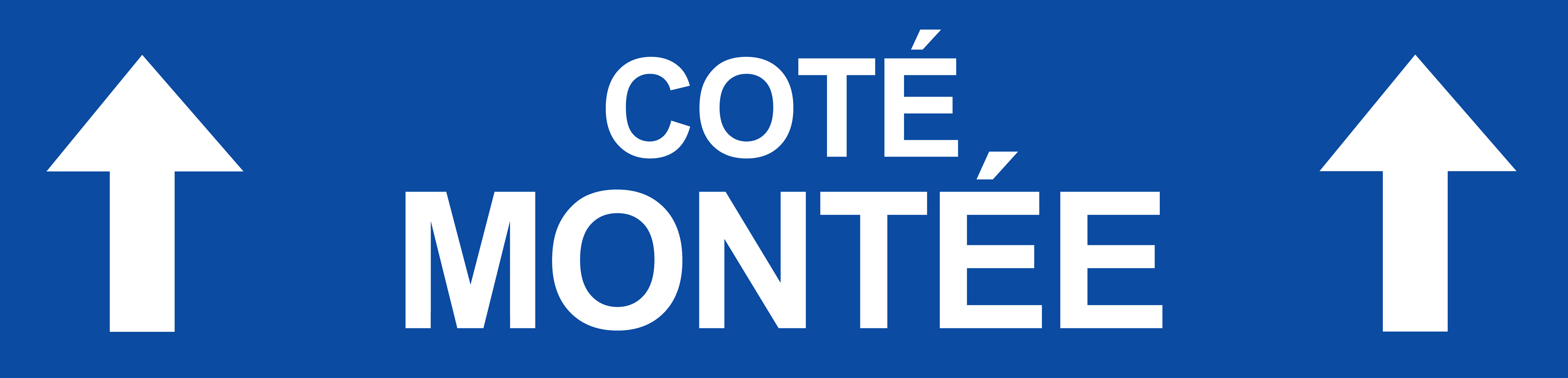 Coté montée vers haut bleu (29x7cm) - Sticker/autocollant