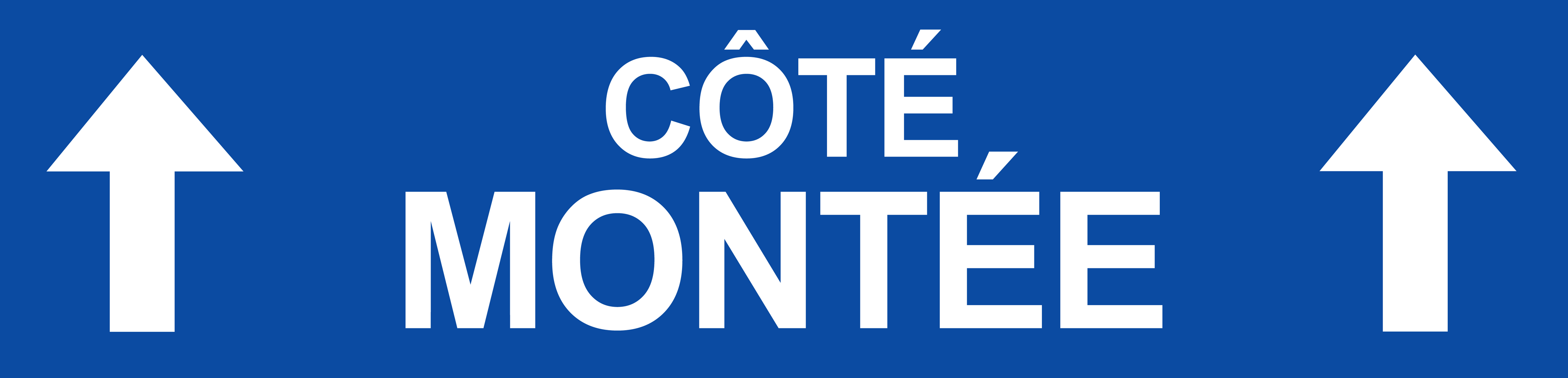 Coté montée vers haut bleu (29x7cm) - Sticker/autocollant