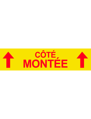 Coté montée vers haut jaune (29x7cm) - Sticker/autocollant
