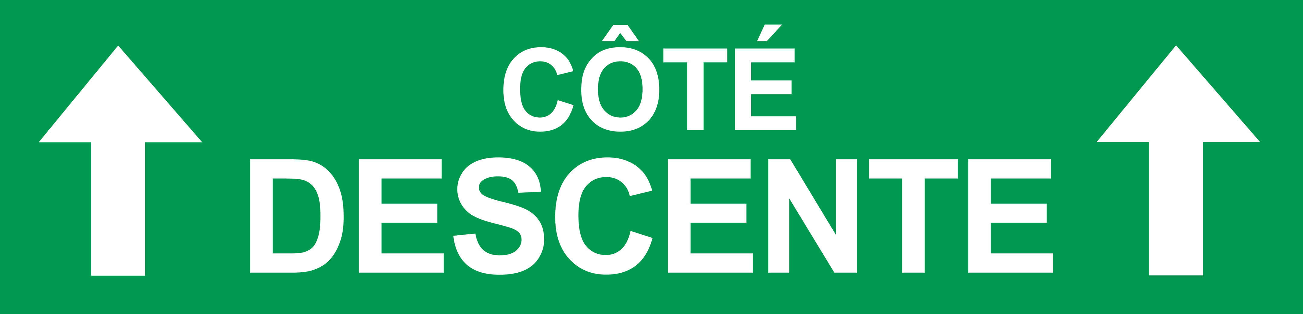 Coté descente vers haut vert (29x7cm) - Sticker/autocollant