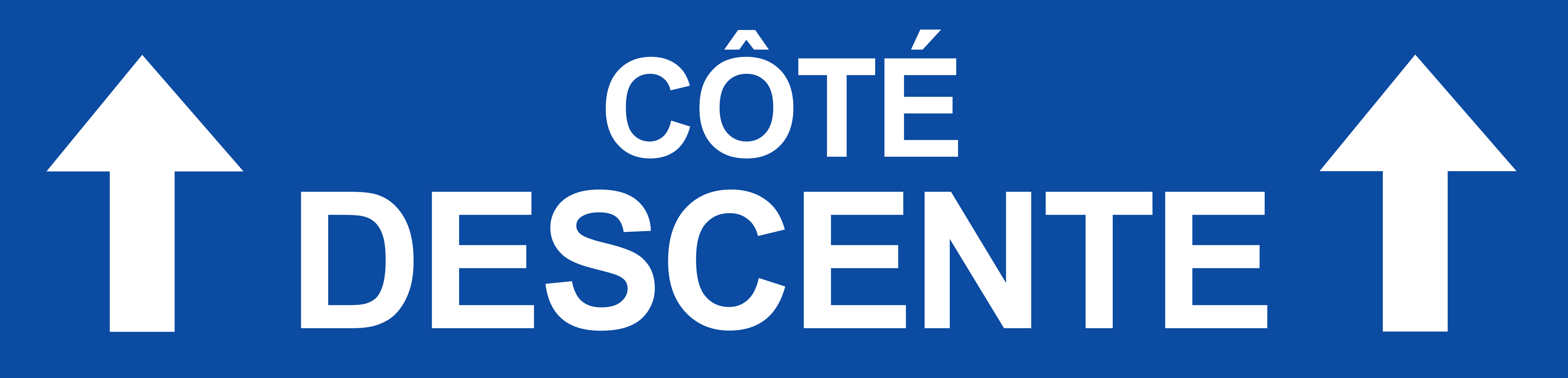 Coté descente vers haut bleu (29x7cm) - Sticker/autocollant