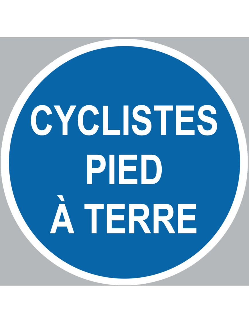cyclistes pied à terre - 20cm - Sticker/autocollant