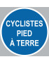 cyclistes pied à terre - 20cm - Sticker/autocollant