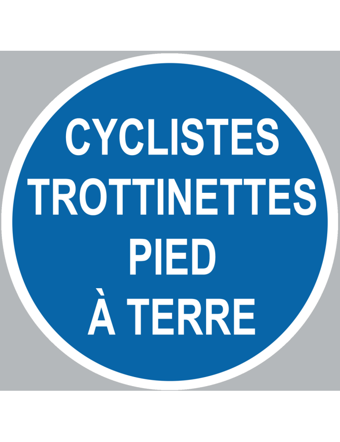 cyclistes trottinettes pied à terre - 5cm - Sticker/autocollant