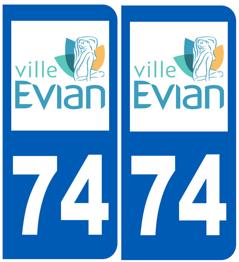 Immatriculation Evian 74 - Sticker/autocollant