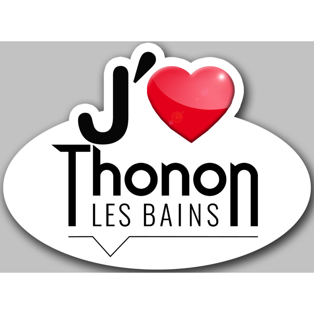 J'aime Thonon-les-Bains - 15x11cm - Sticker/autocollant