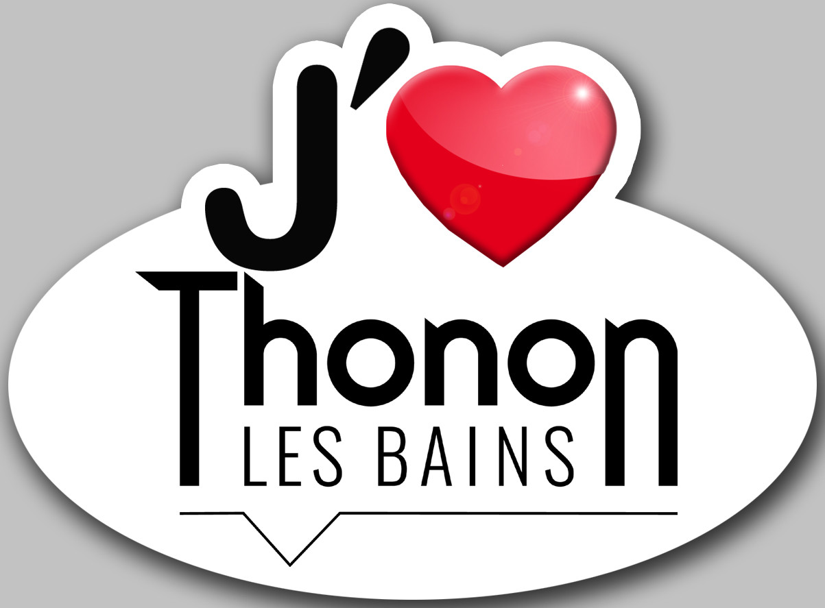 J'aime Thonon-les-Bains - 15x11cm - Sticker/autocollant