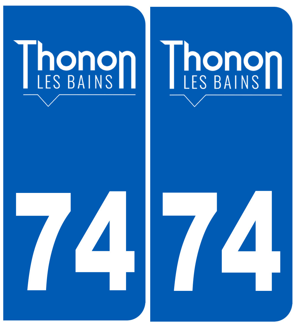 Immatriculation Thonon-les-Bains 74 - Sticker/autocollant