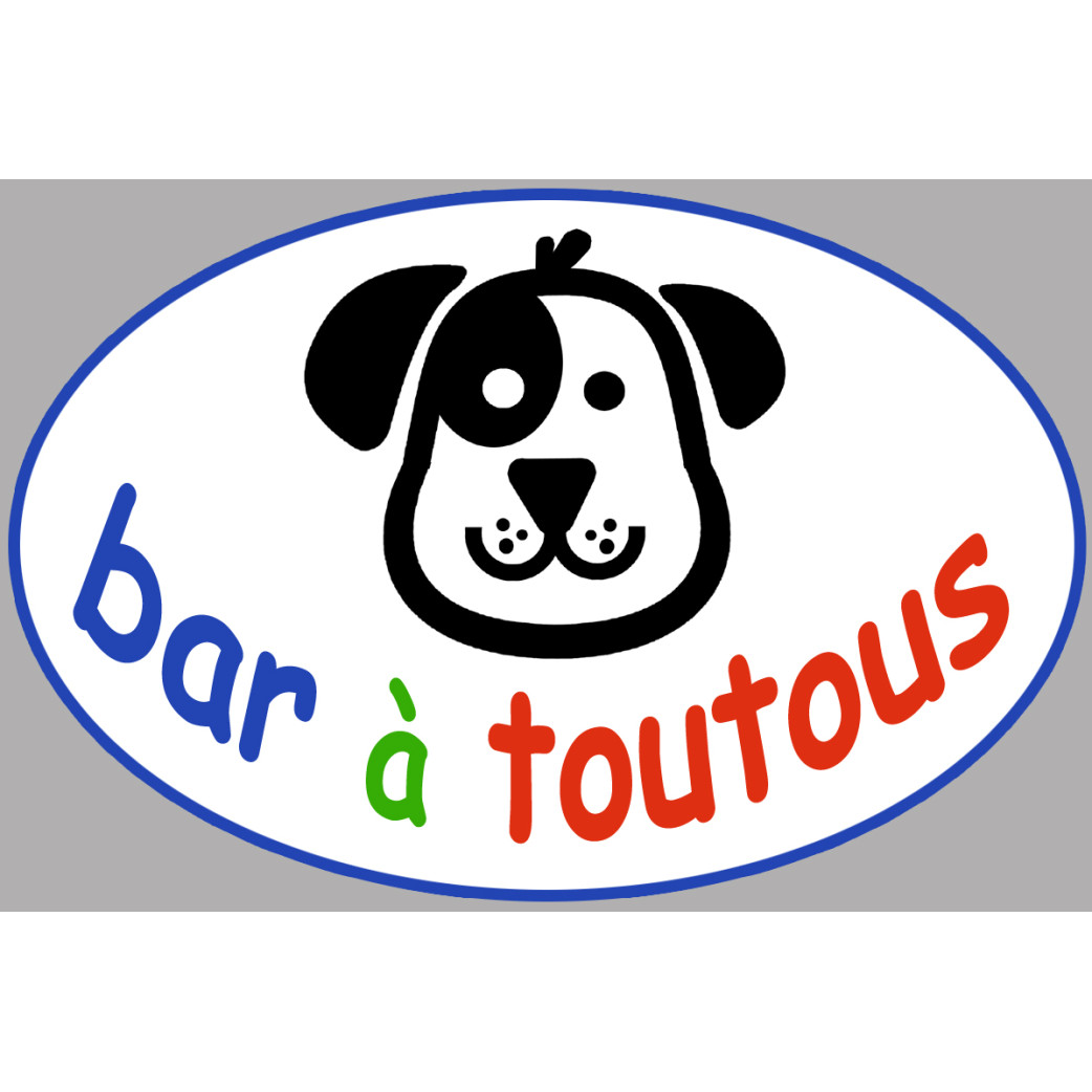 Bar à toutous (15x10cm) - Sticker/autocollant
