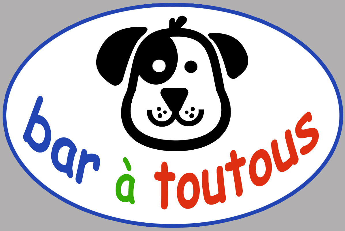 Bar à toutous (15x10cm) - Sticker/autocollant