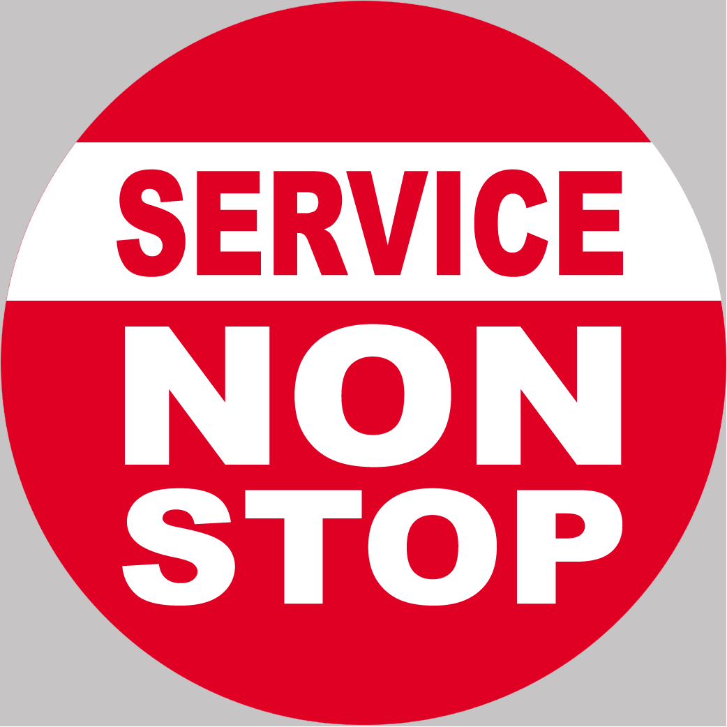 Service non stop - 15cm - Sticker/autocollant