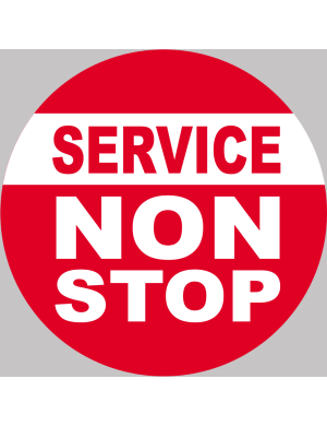 Service non stop - 10cm - Sticker/autocollant