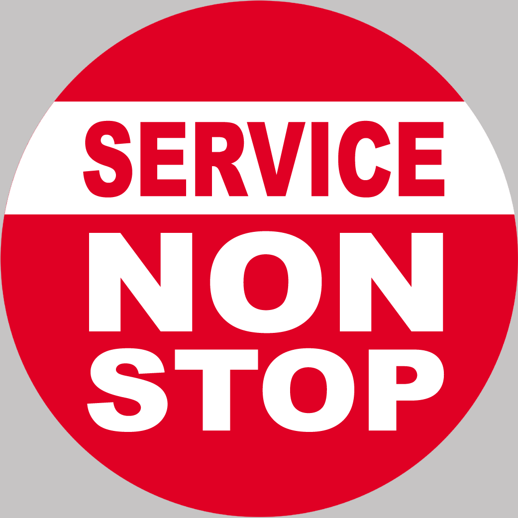 Service non stop - 5cm - Sticker/autocollant