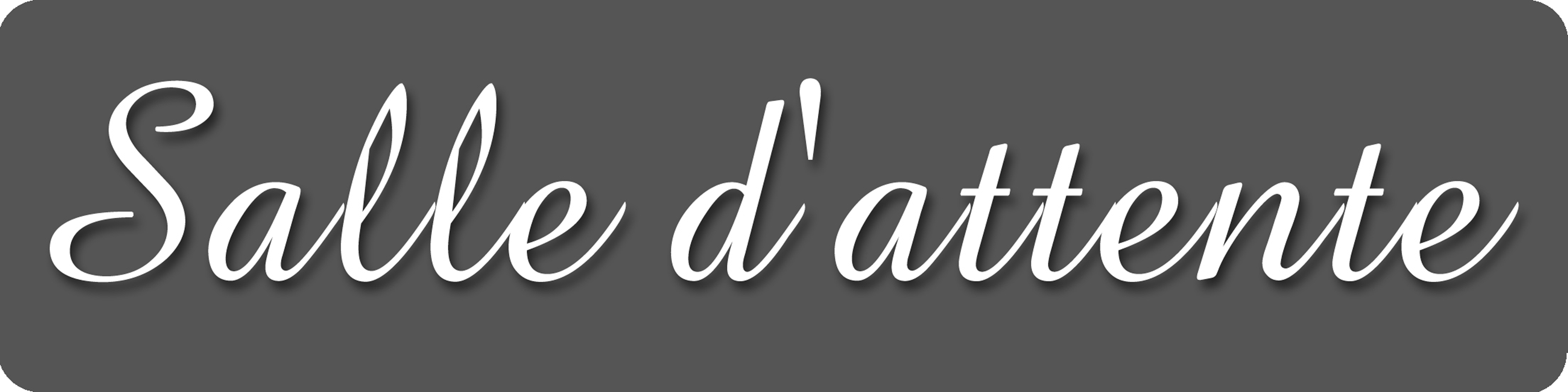 Salle d'attente - Modèle B (28x7cm) - Sticker/autocollant