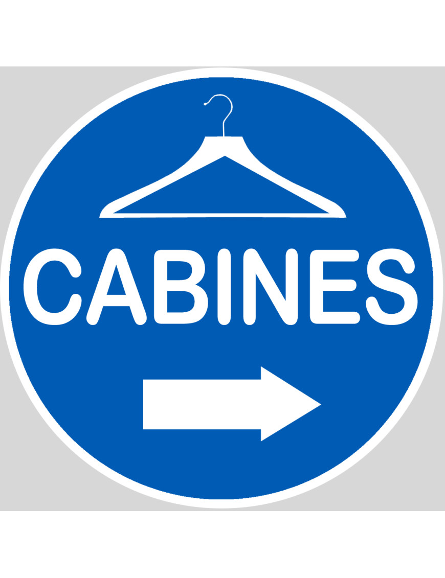 Cabine à droite - 15x15cm - Sticker/autocollant