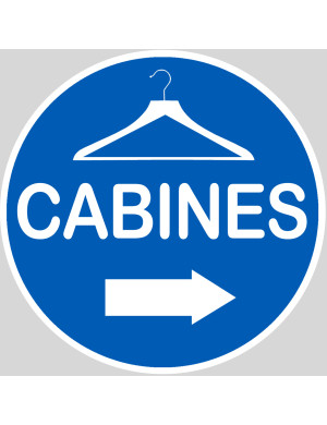 Cabine à droite - 10x10cm - Sticker/autocollant