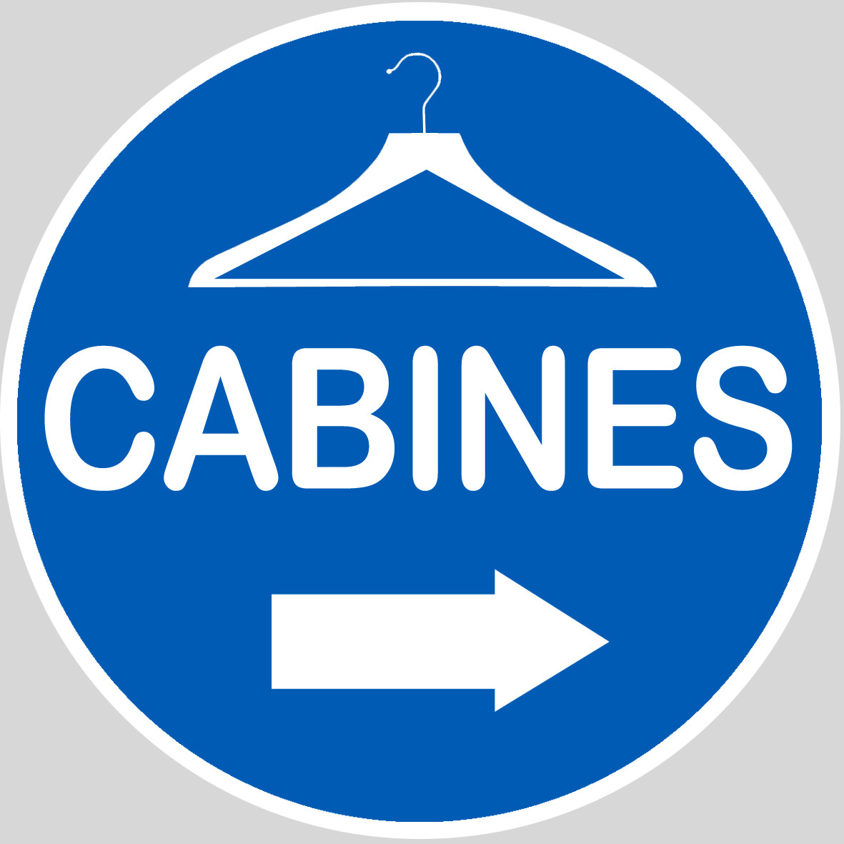 Cabine à droite - 10x10cm - Sticker/autocollant