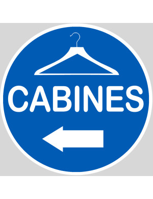 Cabine à gauche - 10x10cm - Sticker/autocollant