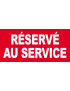 Réservé au service - 20x9cm - Sticker/autocollant