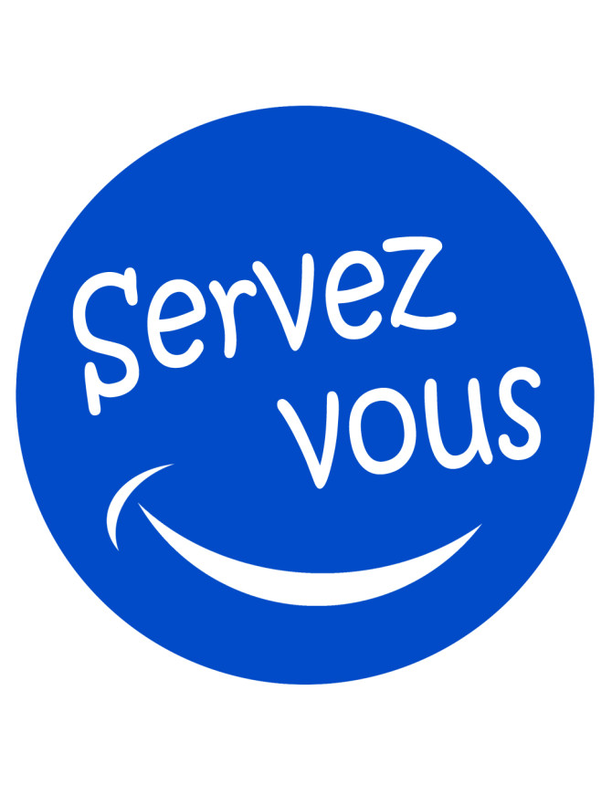 Servez-vous - 20x20cm - Sticker/autocollant