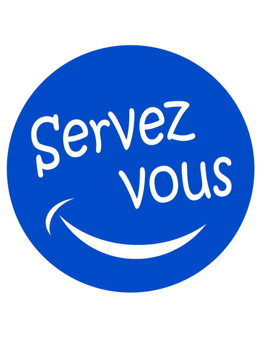 Servez-vous - 15x15cm - Sticker/autocollant