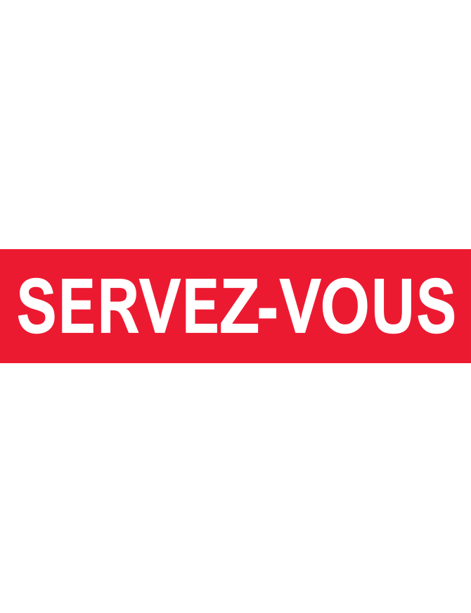 Servez-vous - 29x7cm - Sticker/autocollant