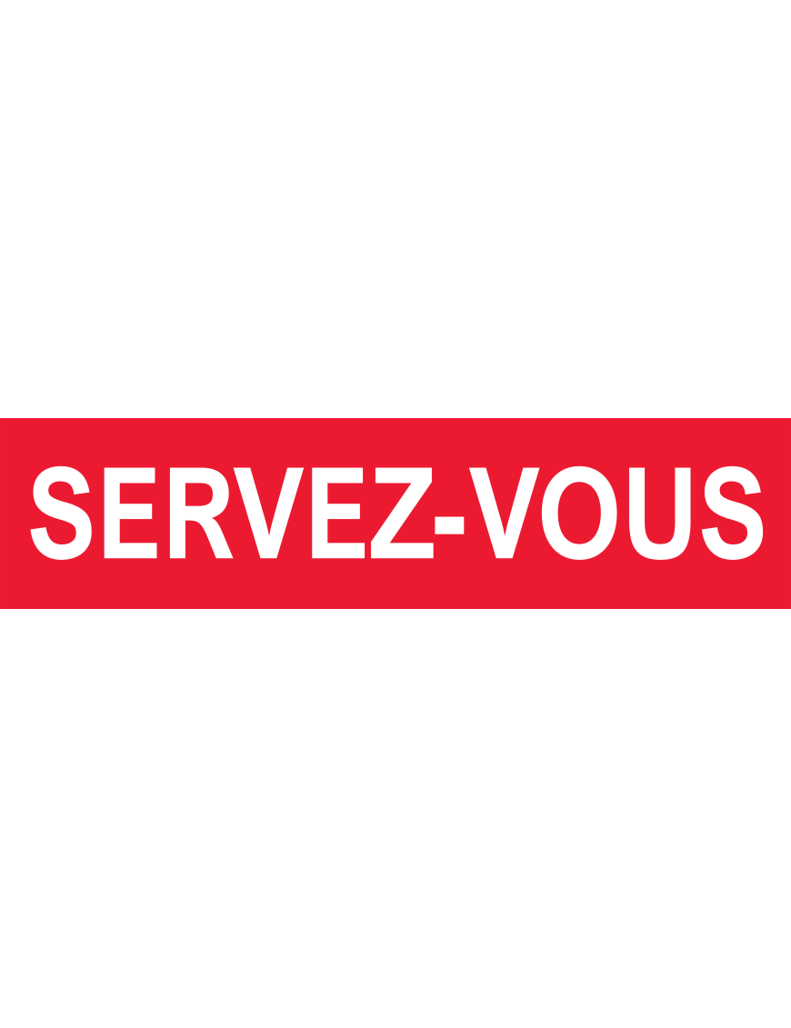 Servez-vous - 20x5cm - Sticker/autocollant