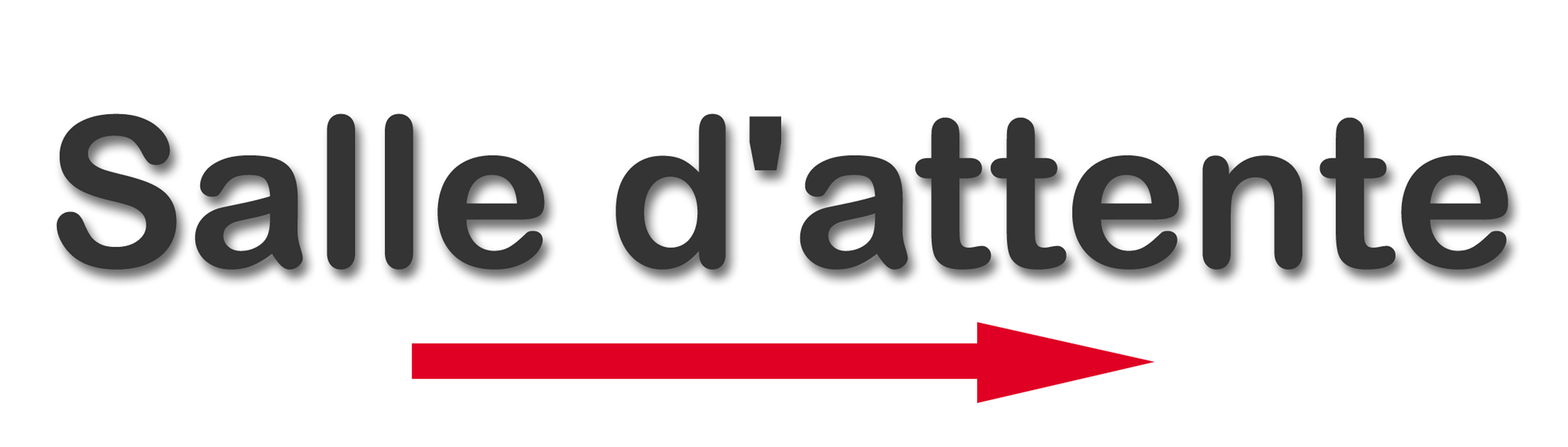 Salle d'attente - Direction droite - Modèle D (28x5.5cm) - Sticker/autocollant