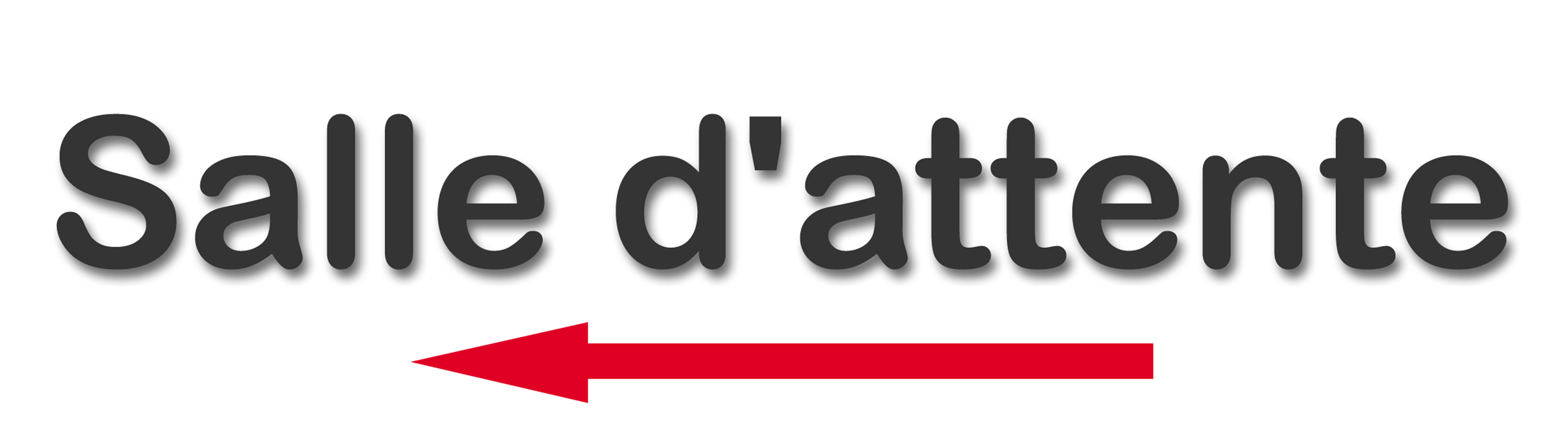 Salle d'attente - Direction gauche - Modèle D (28x5.5cm) - Sticker/autocollant