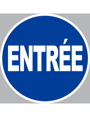 Entrée rond (20x0cm) - Sticker/autocollant