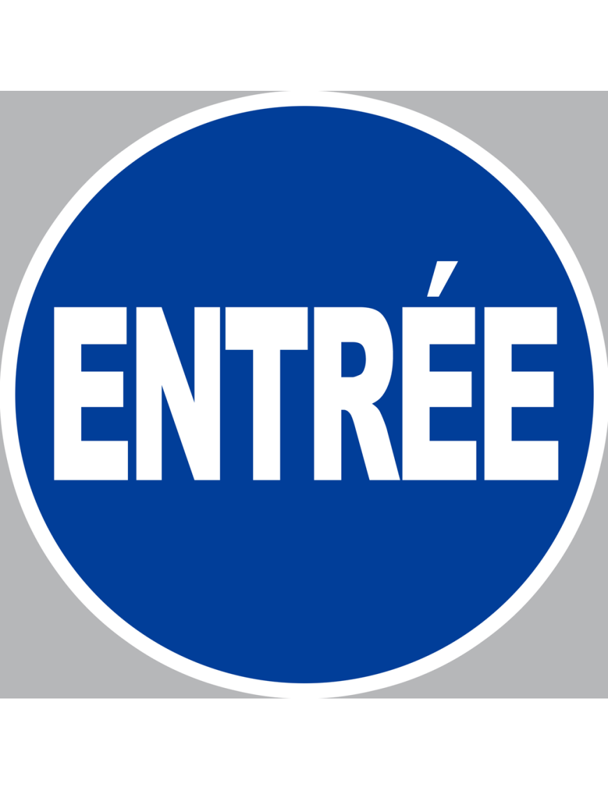 Entrée rond (20x0cm) - Sticker/autocollant