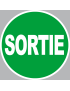 Sortie rond (20x20cm) - Sticker/autocollant